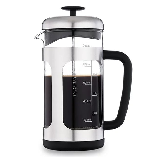 Easyworkz 350ml-1000ml French Press Coffee and Tea Maker - Left Side