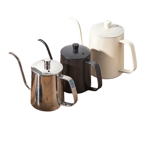 Swan-Neck Stainless Steel Coffee Pour Over Kettle - Precision Pouring - All Three Swan-Neck Kettles